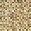 Rough and Matt Face Mixed Glass with Marble Mosaic Used in Living Room (CS100)